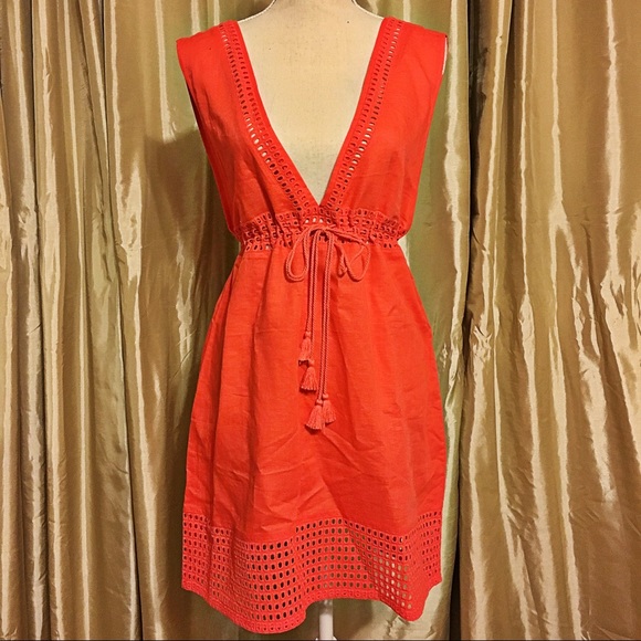 J. Crew Other - J Crew Orange Swimsuit Coverup Dress